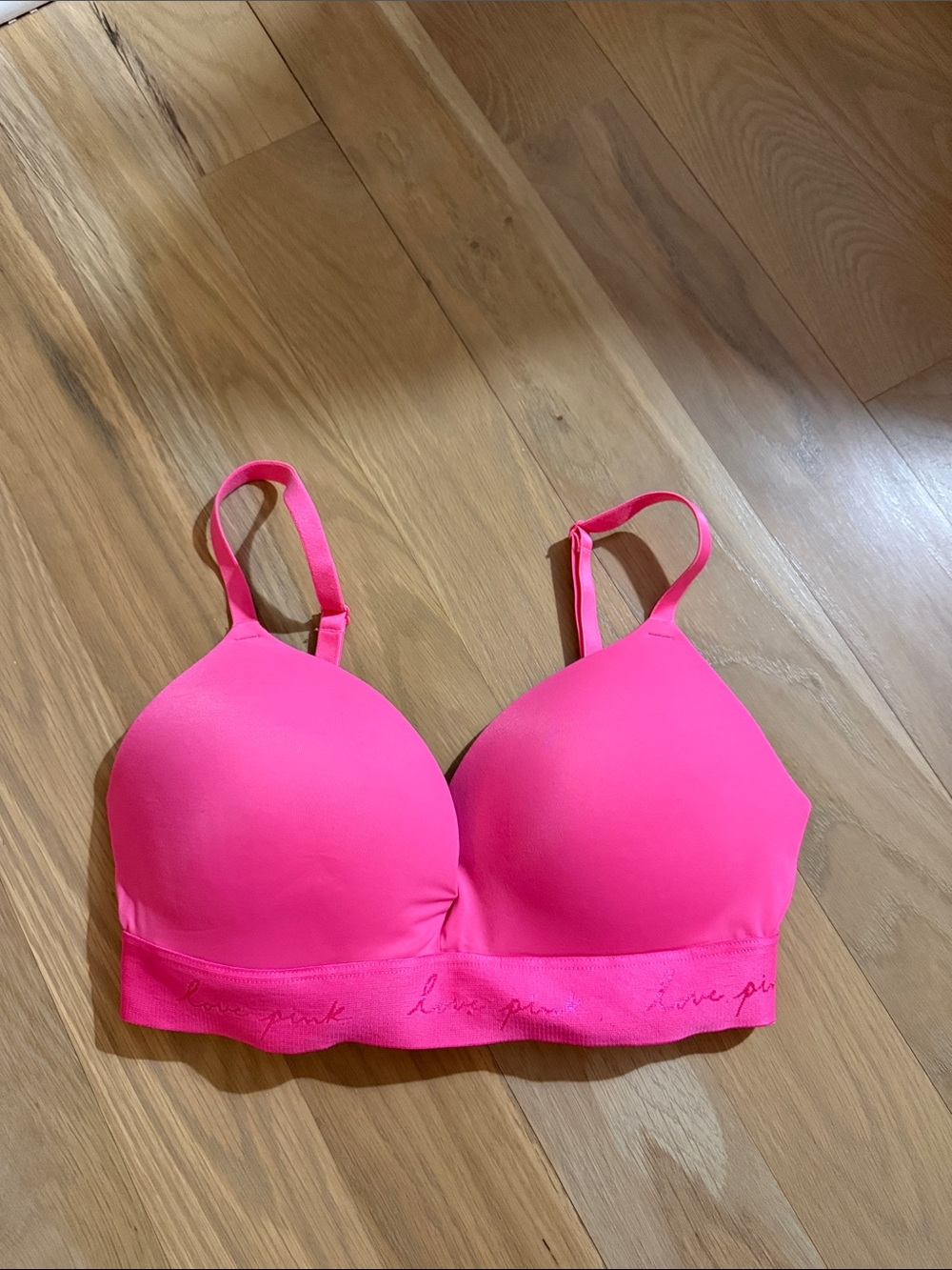 Victoria's Secret Pink Wireless Lightly Padded Bralette in Neon Pink